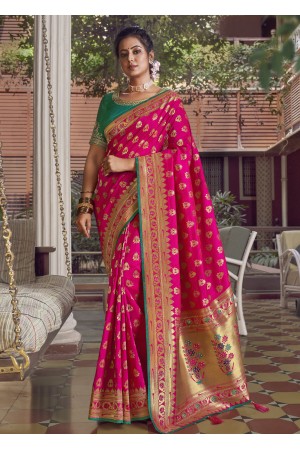 Pink Silk Saree